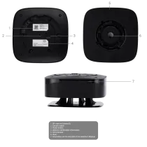 Detector de monóxdo de carbono Ajax FIREPROTECT2-C-RB preto