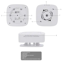 Detetor termovelocimétrico Ajax FIREPROTECT2-H-SB branco com bateria integrada não substituível