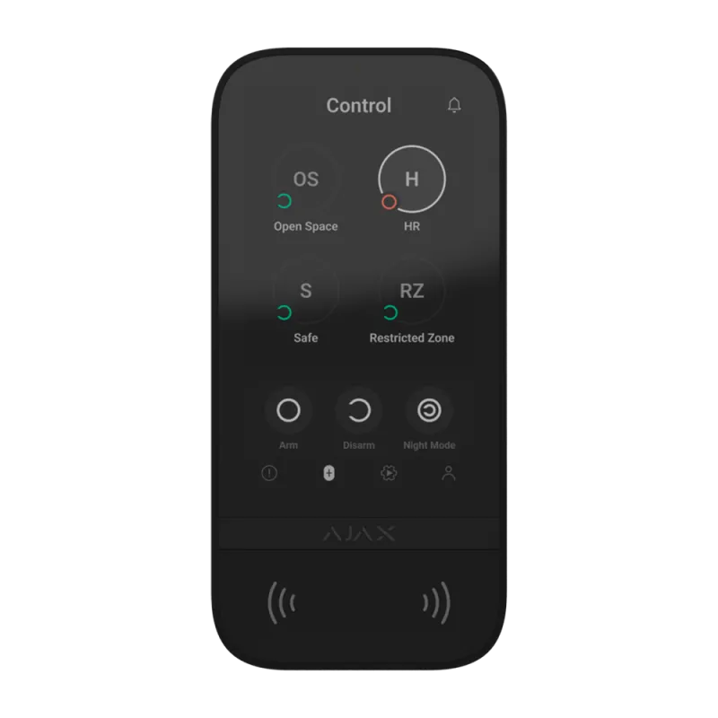 KEYPADTOUCHSCREEN-B-Tastiera touch screen e RFID - Grado 2 Ajax-Colore nero