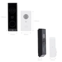 EUFY-DOORBELL-E340-KIT-Kit de campainha de porta Wifi com câmara dupla Eufy by Anker