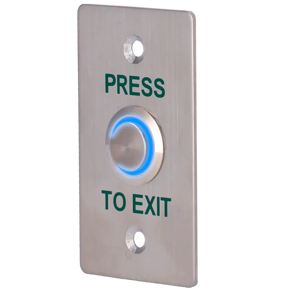 Bouton poussoir d'ouverture de porte avec LED EXITBUTTON303-SLIM-LED Bouton poussoir d'ouverture de porte avec LED EXITBUTTON303-SLIM-LED