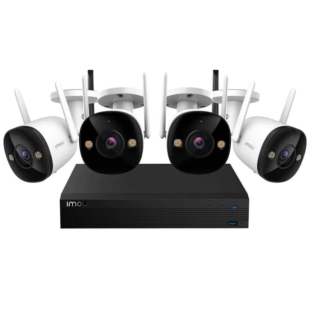 IMOU-KIT/NVR1104HS-W-S2-CE-1T/4-F22FEP-0280B - Wireless Kit 4 Câmaras Bullet 2 2MP IMOU-KIT/NVR1104HS-W-S2-CE-1T/4-F22FEP-0280B - Wireless Kit 4 Câmaras Bullet 2 2MP