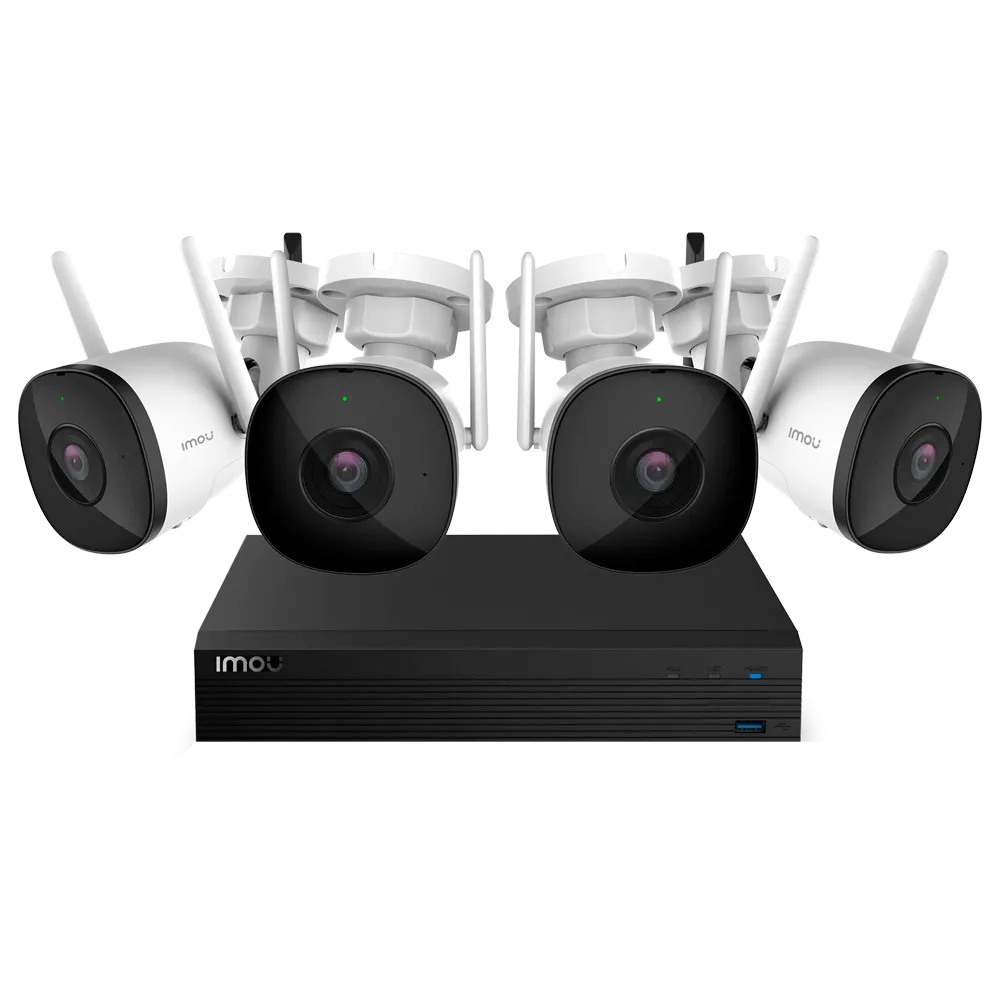 Caméra WiIMOU-KIT/NVR1104HS-W-S2-CE-1T/4-F22P-0280B -Wireless Kit 4 Cámaras Bullet 2C 2MP